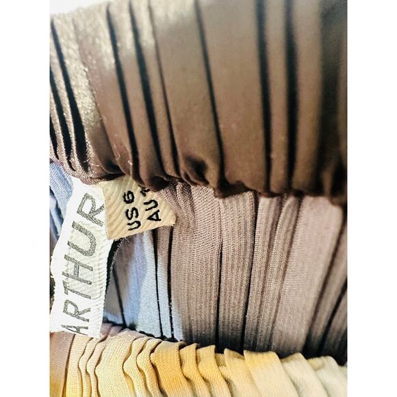 ARTHUR Women's Black Brown Floral Strapless Flower Mini Dress Size Small - Picture 9 of 16